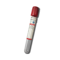 Пробірка 6 мл вакуумна для забору крові без наповнювача 13x100 мм OMTech стерильна з червоною кришкою - 100 шт