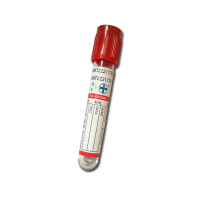 Пробірка 4 мл вакуумна для забору крові без наповнювача 13x75 мм OMTech стерильна з червоною кришкою - 100 шт