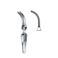 Затискач (кліпса, клема) типу бульдог дебейки з кінчиком 25 мм, вигнутий 8 см cv393.07