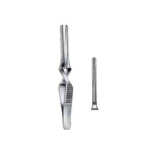 Затискач (кліпса, клема) типу бульдог дебейки з кінчиком 30 мм, прямий 8 см cv392.07